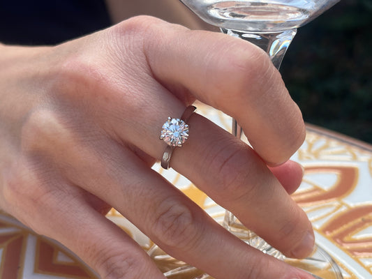Platinum 1.5ct diamond solitare.