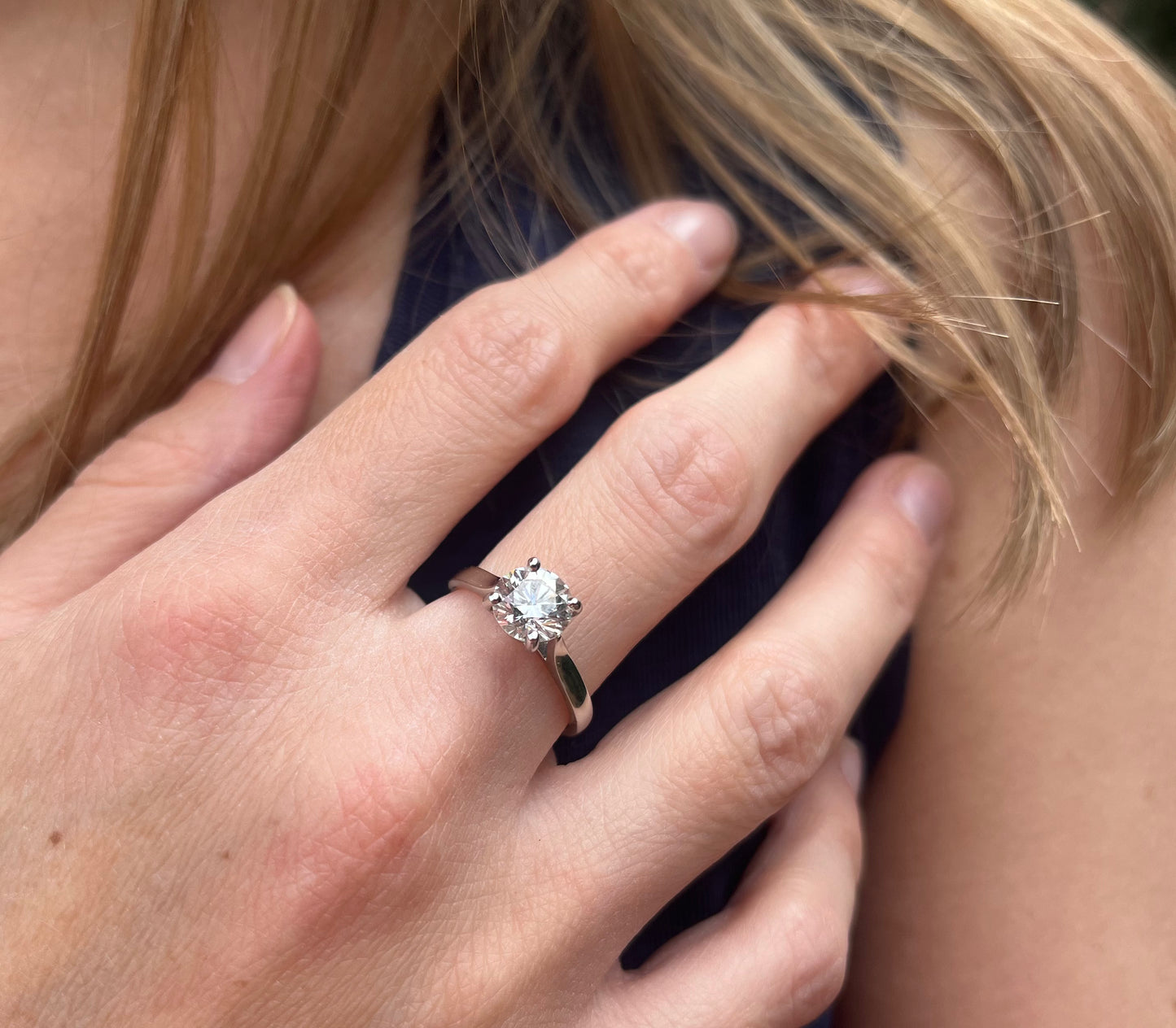 Platinum 1.5ct diamond solitare.