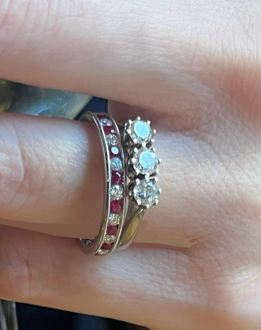 18ct Ruby & Diamond full eternity ring.