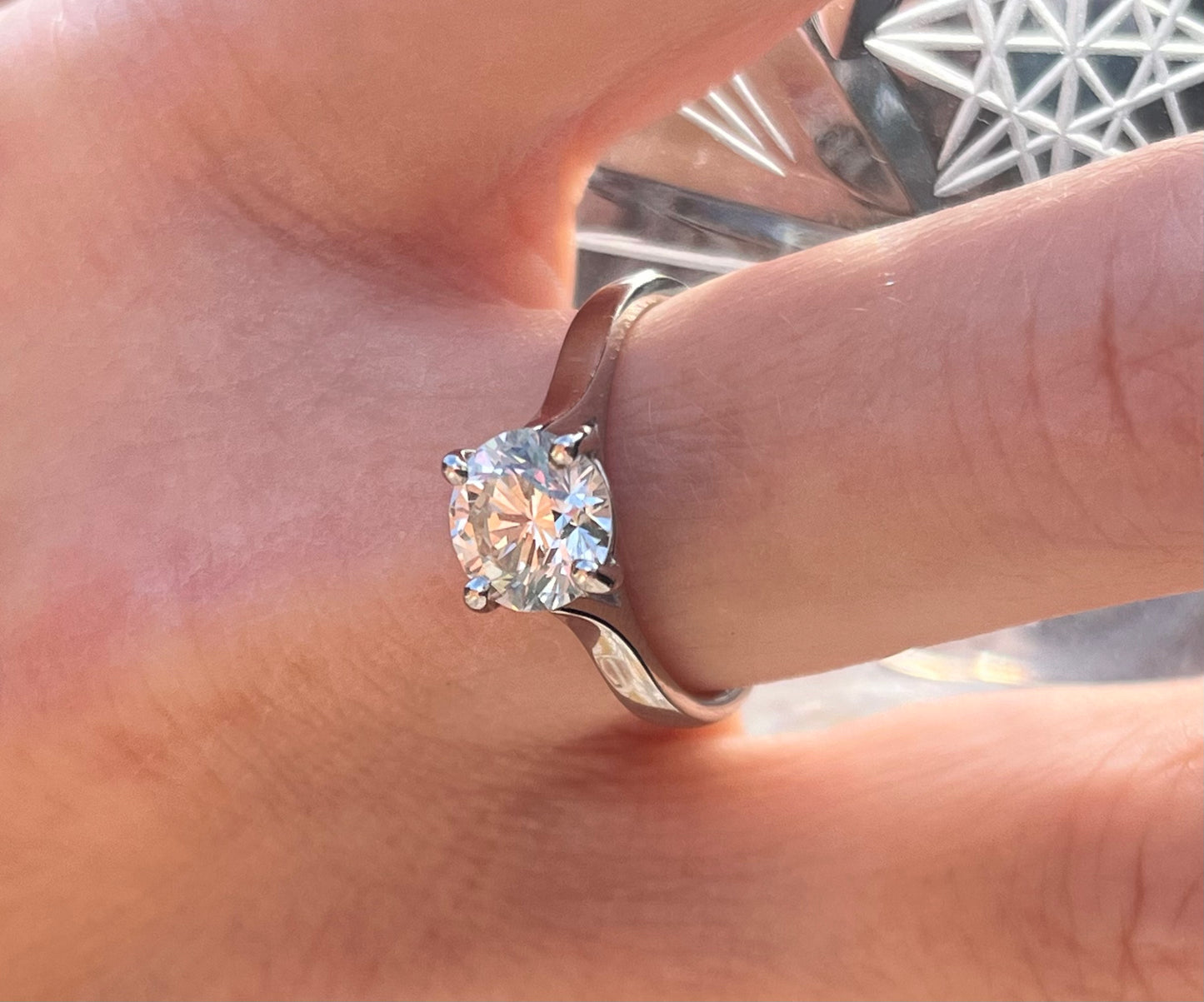 Platinum 1.5ct diamond solitare.